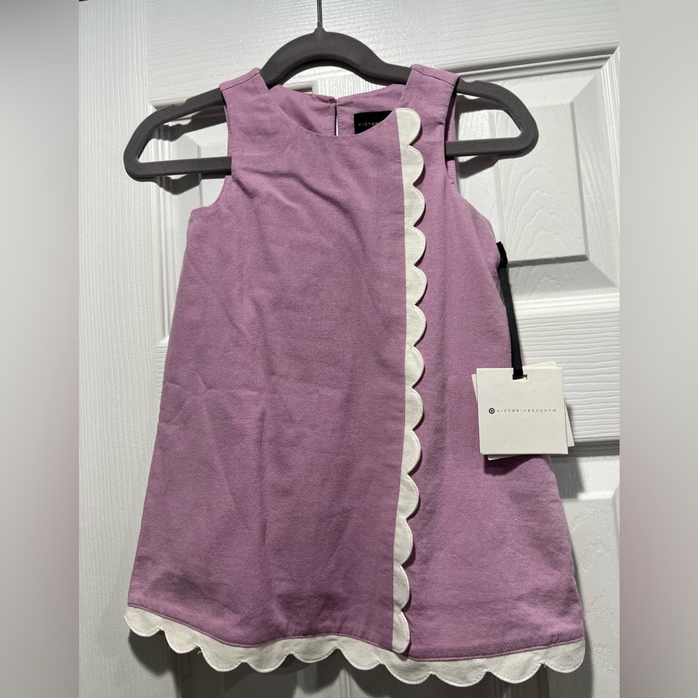 NWT Victoria Beckham for Target, Size 2T, Lilac and White Kids Dress